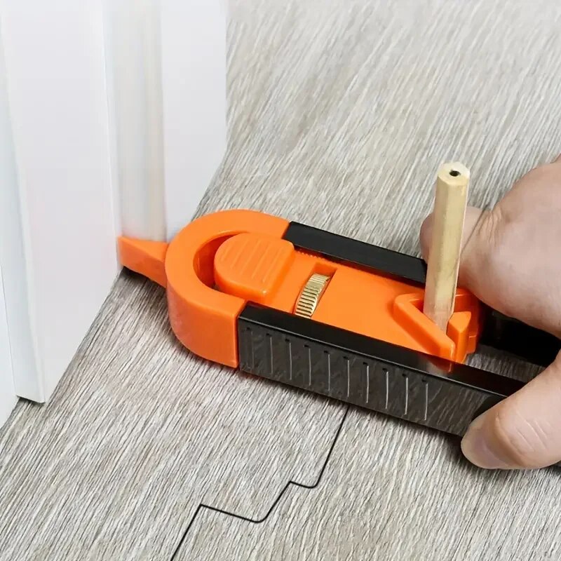 Profile Scribing Ruler Contour Gauge with Lock Adjustable Locking Precise Woodworking Measuring Gauge Profile Duplicator