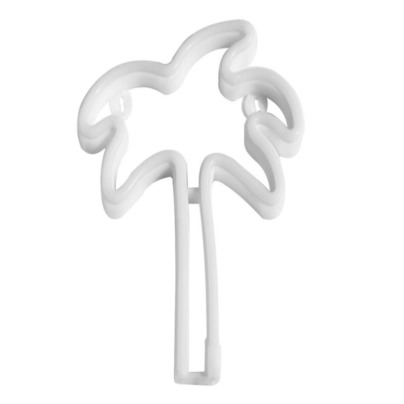 Luz de neón romántica con letras de amor, iluminación LED, panel con carga USB, decoración para el hogar, lámpara para habitación, luz nocturna para , Festival de boda: Coconut Tree
