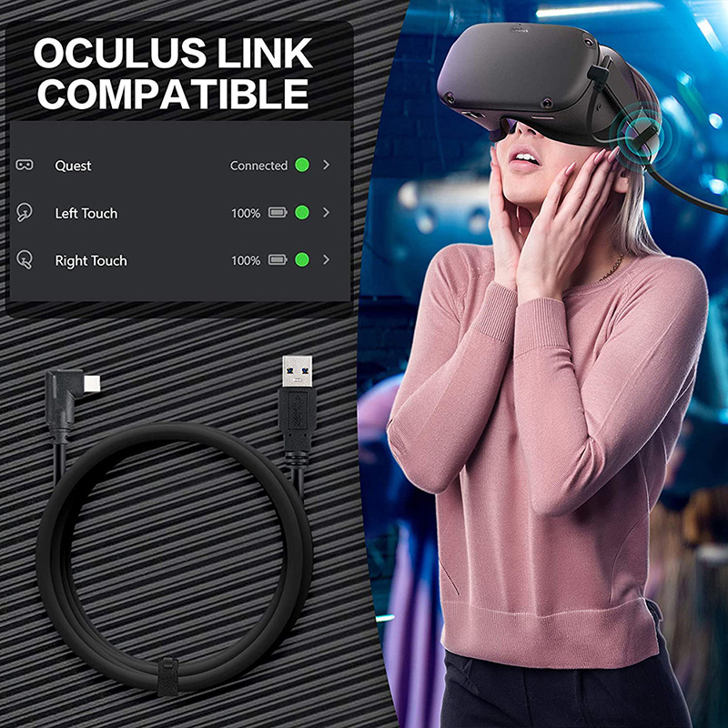 6M/5M Quest 2 Data Line Oplaadkabel Voor Oculus Quest 1/2 Link Vr Data Transfer Kabel USB-A Type-C Vr Headset Accessoires