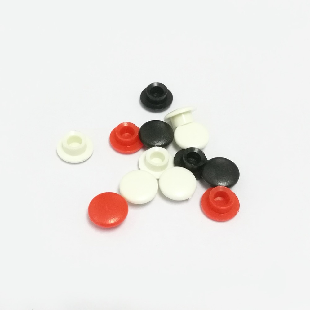 Lot de 200 capuchons à 6*6mm boutons rouge/noir/blanc pour micro-boutons à 6*6 boutons ronds