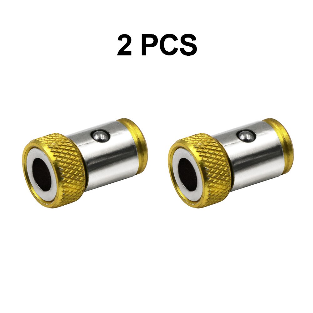 Porte-embout magnétique en alliage, anneau magnétique électrique, tournevis Anti-Corrosion, embout pour perceuse magnétique Phillip, magnétiseur puissant: 2pcs yellow
