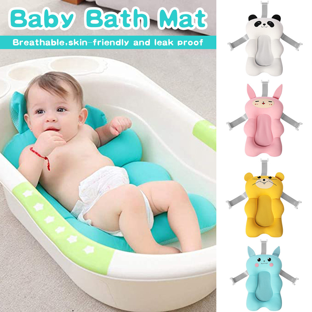 Tegneserie bærbar baby brusebad badekar pad skridsikker badekar måtte nyfødt sikkerhed