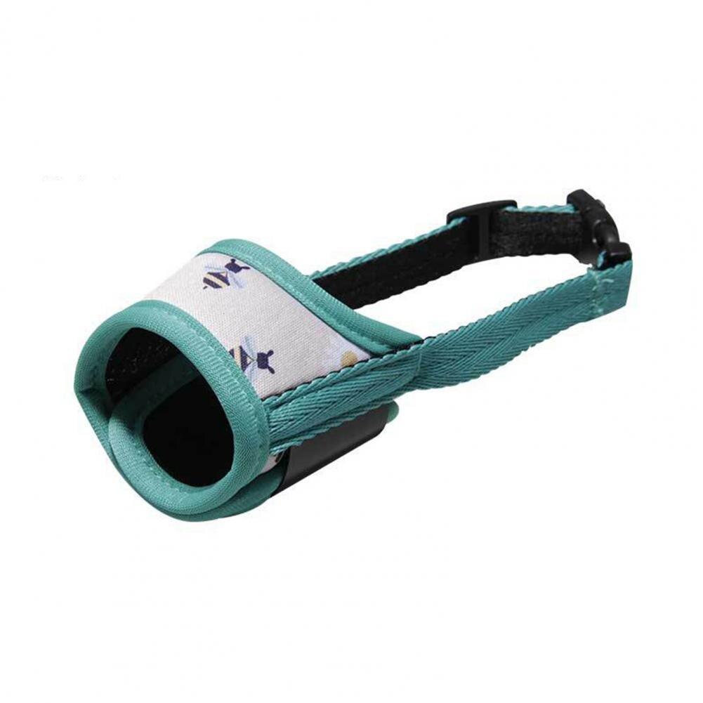 Verstelbare Hond Muilkorf Print Ademend Zachte Puppy Hond Muilkorf Anti-Barking Stop Bijten Mond Cover Dierbenodigdheden: Green / S