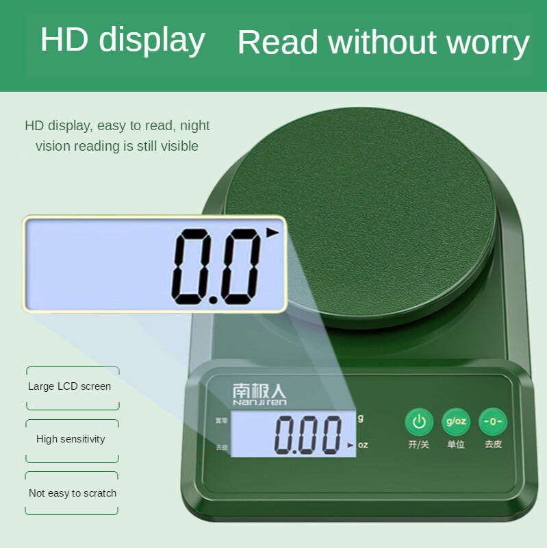 Kitchen Electronic Scale High Precision Gram Measuring Scale Food Jewelry Scale Accurate Baking Scale Household 1G Balance 0.1G