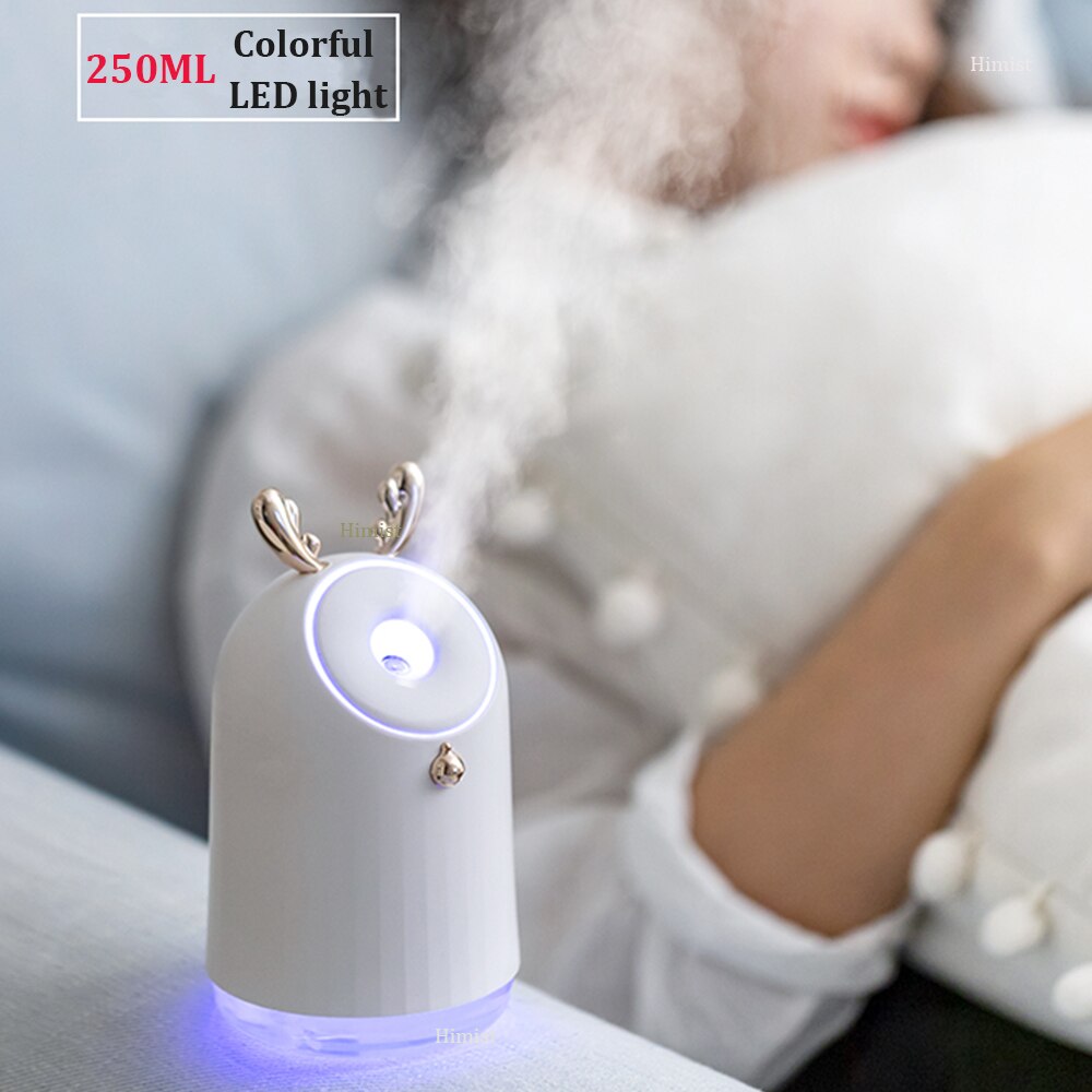 Draadloze schattige luchtbevochtiger, usb, ultrasone aroma diffuser, 800 mah ingebouwde batterij, oplaadbare mistmaker