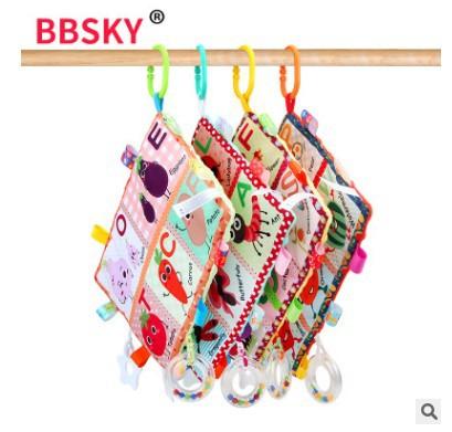 Multifunktionale, weiche baby-plüschtiere, früchte, insekten, blumen und hängespielzeug zur förderung der kognitiven entwicklung