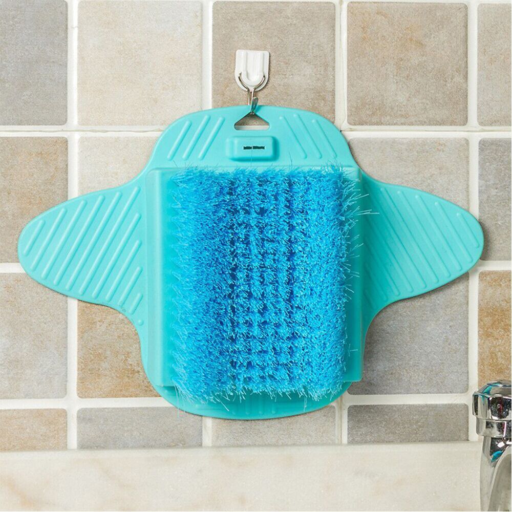 Adut Foot Scrubber With Suction Cup Rubber Massage Brush Cleaner Exfoliating Feet Spa Shower Remove Dead Skin Cleaning Brushes