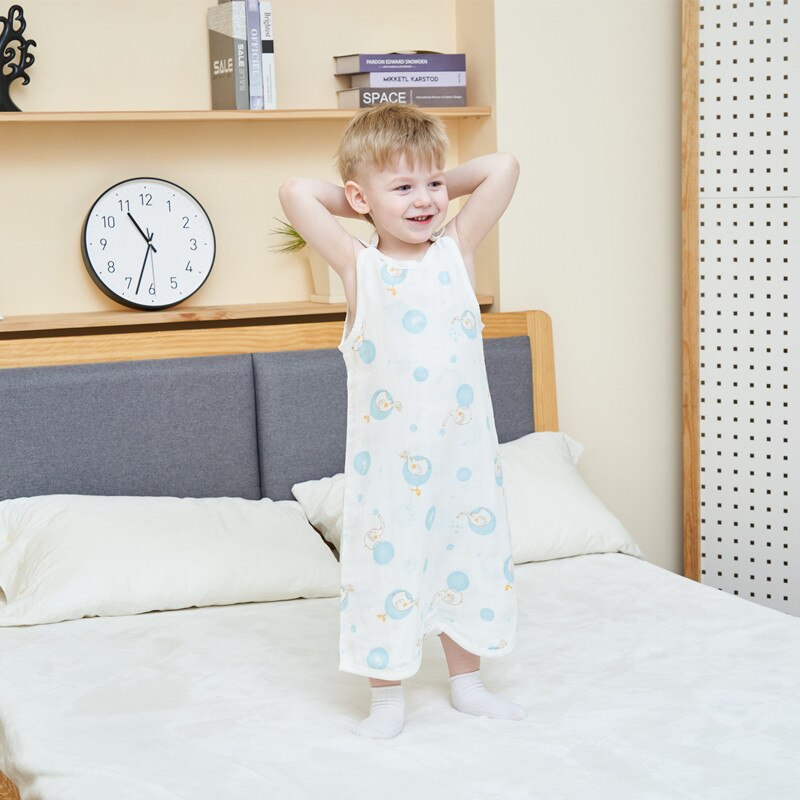 Baby Slaapzak Lente Zomer Jongens Meisjes Dunne Katoenen Gaas Mouwloze Baby Split Been Sleepsack Ademend Kinderen Vest Cocon