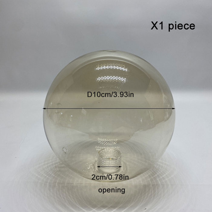 D10cm D12cm D15cm Rauch G9 Glas Lampenschirm Ersatz mit 2cm Öffnung Cognac Bernstein Grau Grau Globus G9 Schattenabdeckung für Teile: Beige