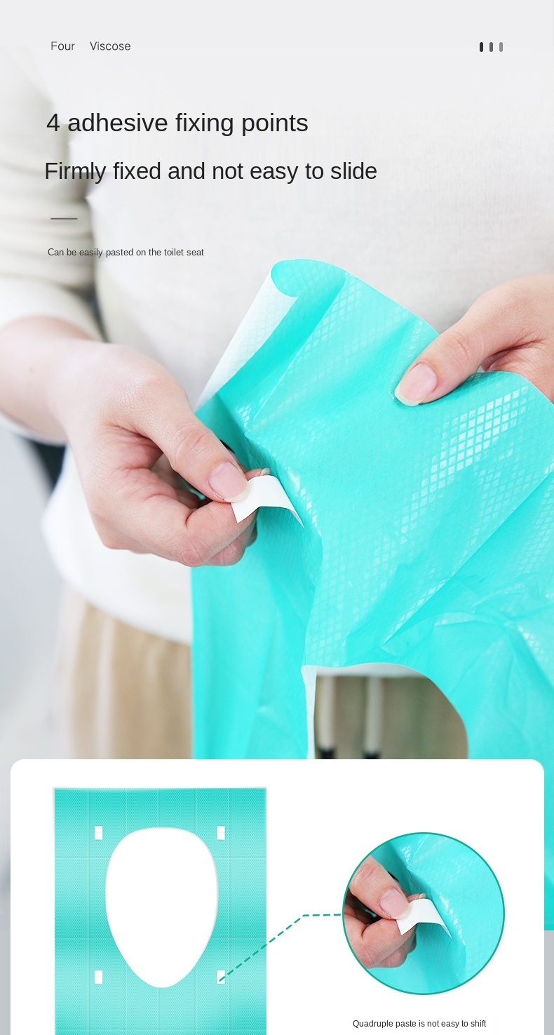 Disposable Toilet Mat Women&#39;s Travel Paste Toilet Portable Maternal Travel Toilet Toilet Seat Cover Cushion Paper