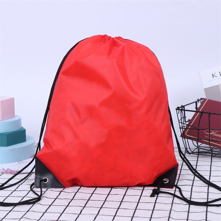 2022 Draagbare Sporttas Dikker Trekkoord Riem Riding Backpack Gym Koord Schoenen Bag Kleding Rugzakken Waterdicht: Red