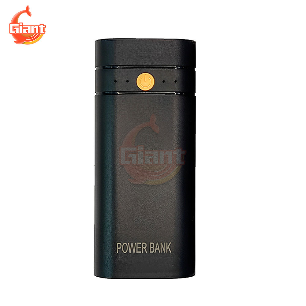 2X18650 Batterij Oplader Case USB Power Bank Case Kit DIY Snel Opladen Power Bank Shell Case Box Draagbare Lading opbergdoos: Bruin