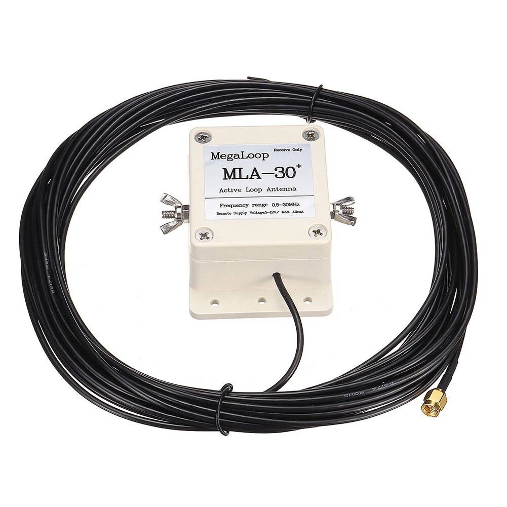 MLA-30 Plus 500Khz-300Mhz Ring Actieve Ontvangen Antenne Sdr Loop Antenne Medium Korte Golf Radio Korte Golf antenne Low Noise Kit