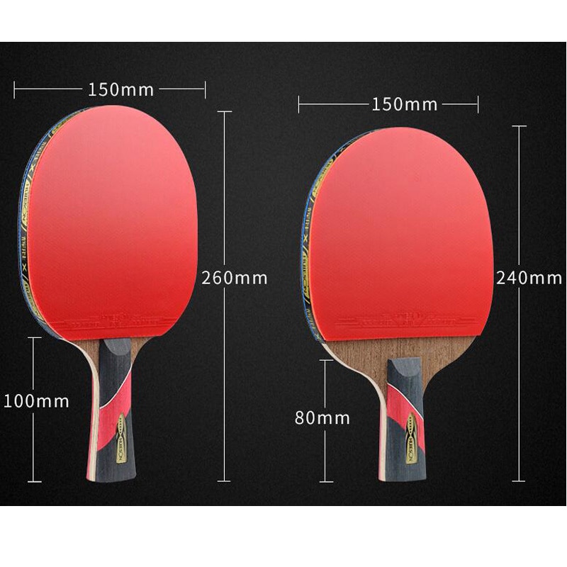 1pc huieson 6 stjerner kinesisk bordtennisracket balltre dobbelt ansikt kviser ping pong racketer padle for konkurranse