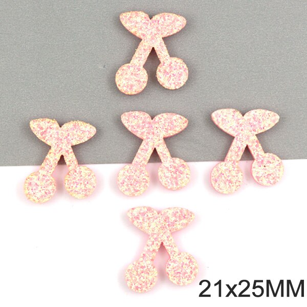 50Pcs Glitter Kleine Krone Patches Filz Pads Applique Patches auf Kleidung Haar Clip Bögen für Mädchen Scrapbooking Accessories17x17MM: 08