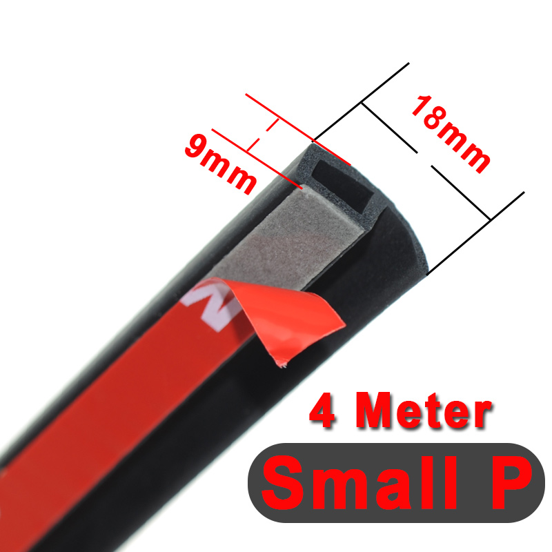 Rubber Auto Deur Afdichting P-Vormige Auto Deur Weatherstrips Waterdichte Auto Geluidsisolatie Seal Strip Lawaai Auto Accessoires: Default Title