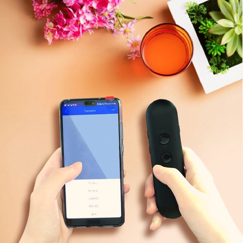 Twee Manier Vertaling Smart Voice Taal Vertaler Draagbare Bluetooth 40 + Talen Instant Real-Time Taal Vertaler