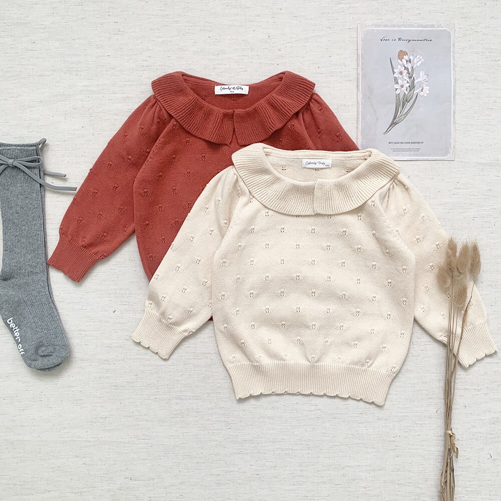 Süße Blütenblatt Kragen Baby Mädchen betroffen Baumwolle zur Seite fahren zur Seite fahren Herbst Kleinkind freundlicher Langarm Reinen Unterseite Shirt freundlicher Kleidung