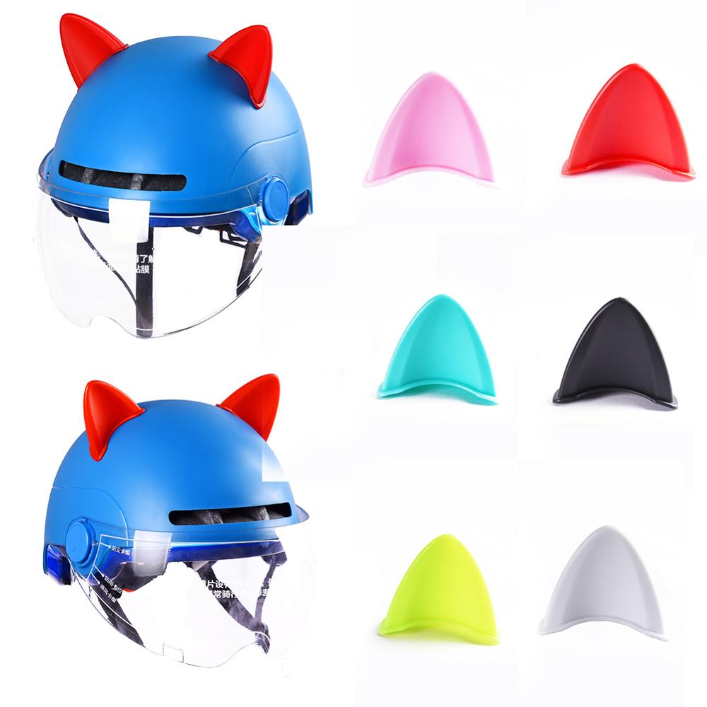 2 stk/sæt bil motorcykel hjelm kat ører motocross fuld ansigt off road hjelm dekoration klistermærke cosplay bil accessori bil styling