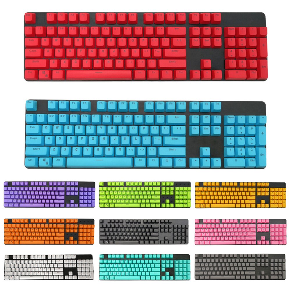 104Pcs/Set PBT Universal Backlit Key Cap Keycaps For Cherry Mechanical Keyboard Computer Peripherals For Cherry/Kailh/Gateron