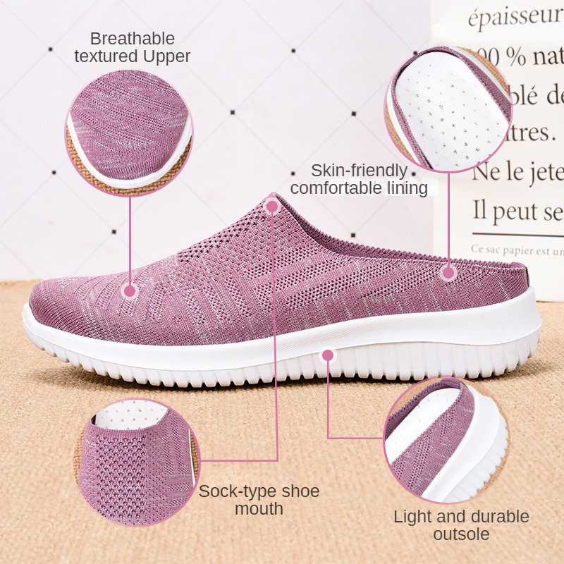 2023 scarpe basse Casual da donna pantofole estive con foro traspirante cavo da donna scarpe da passeggio leggere all'aperto Plus Size mezze pantofole
