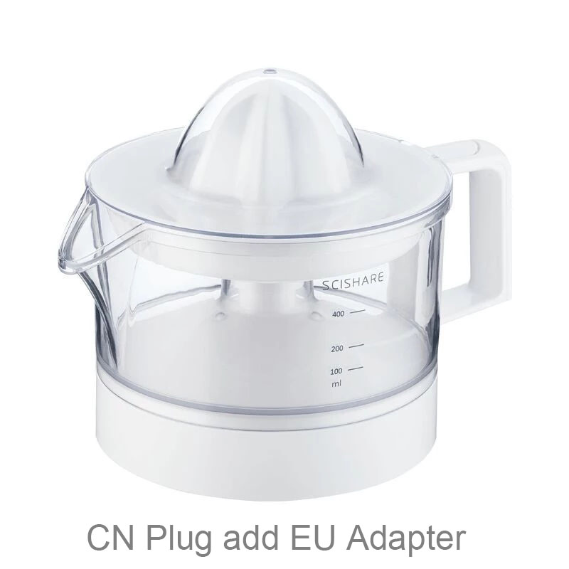 Xiaomi-exprimidor eléctrico portátil Mijia SCISHARE para el hogar, máquina de zumo de naranja y limón, Plug-In Use, poco ruido, fácil de quitar o lavar: Add EU Adapter
