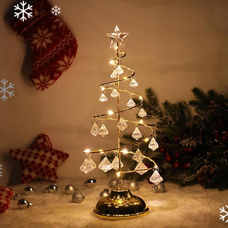 Verlichte kerstboom mini kerstboom met lampjes kleine accessoires kegel kersttafel jaar decoratie