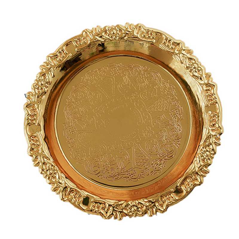 European-style Retro Metal Plate Photo Props Ins Jewelry Pendulum Plate Photography Decoration Shooting Background Props: J2