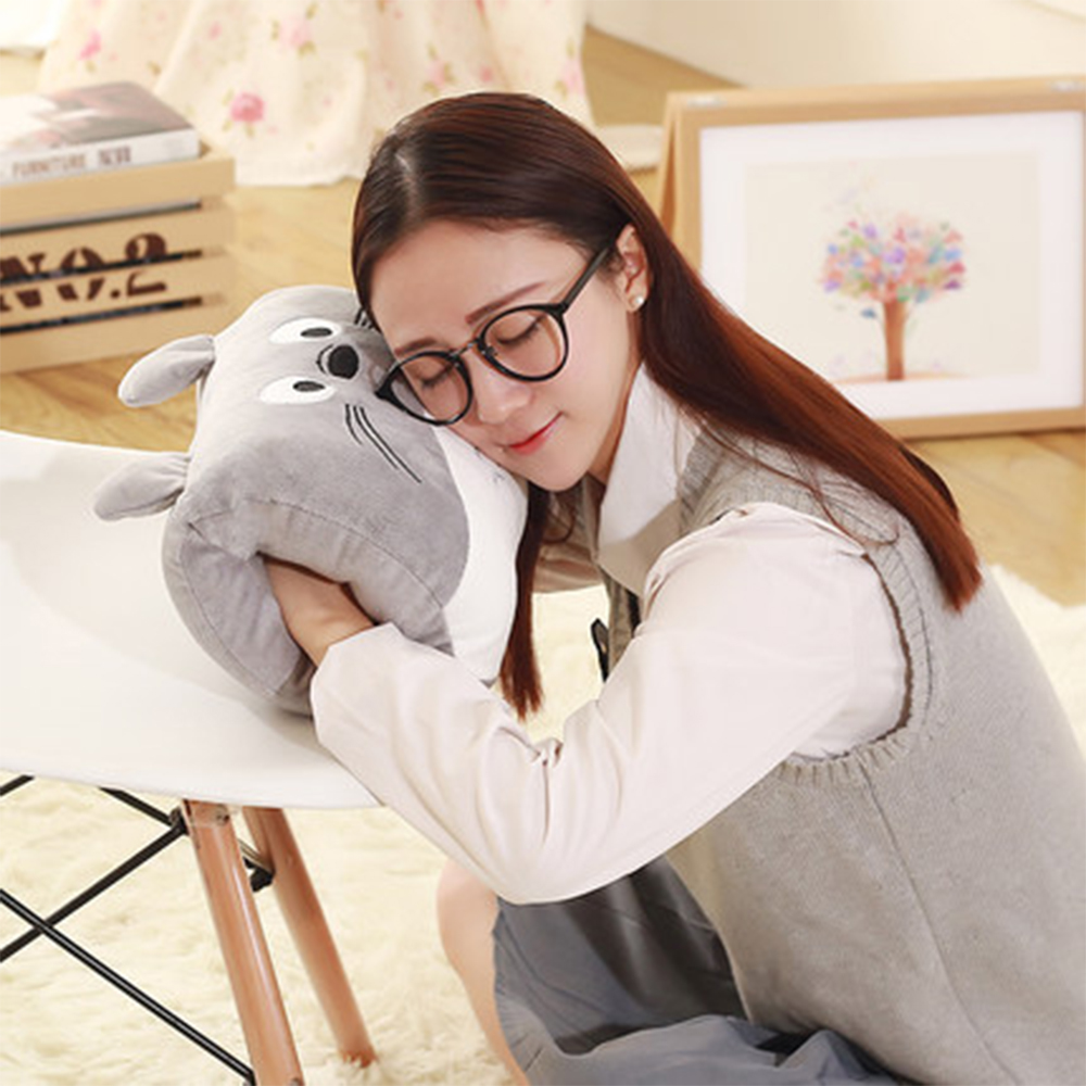 bonito para niños, juguetes de peluche de dibujos animados de invierno, calentador de manos, almohada suave de animales de dibujos animados, cojín cálido para sujetar las manos, 2025