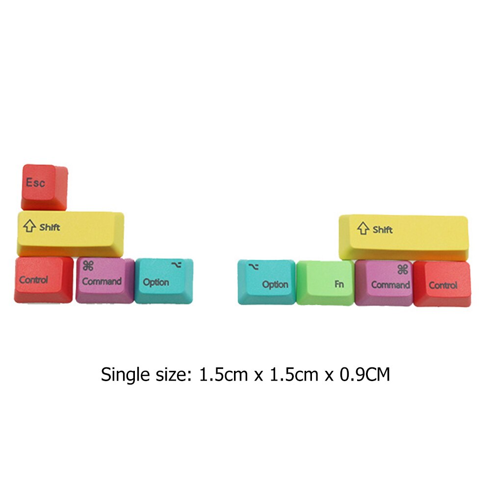 10pcs Gaming Key Caps Pad Keyboard KeyCaps Mechanical Keyboard CMYK Key Cap for Cherry/Kailh Replace Modifier: CMYK MAC Version