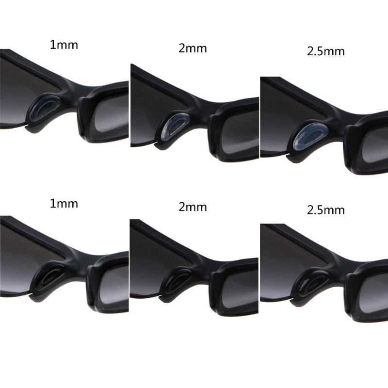 10 paia adesivi per occhiali naselli naselli Stick a forma di D su cuscinetti nasali adesivi in Silicone morbido antiscivolo Kit naselli per occhiali