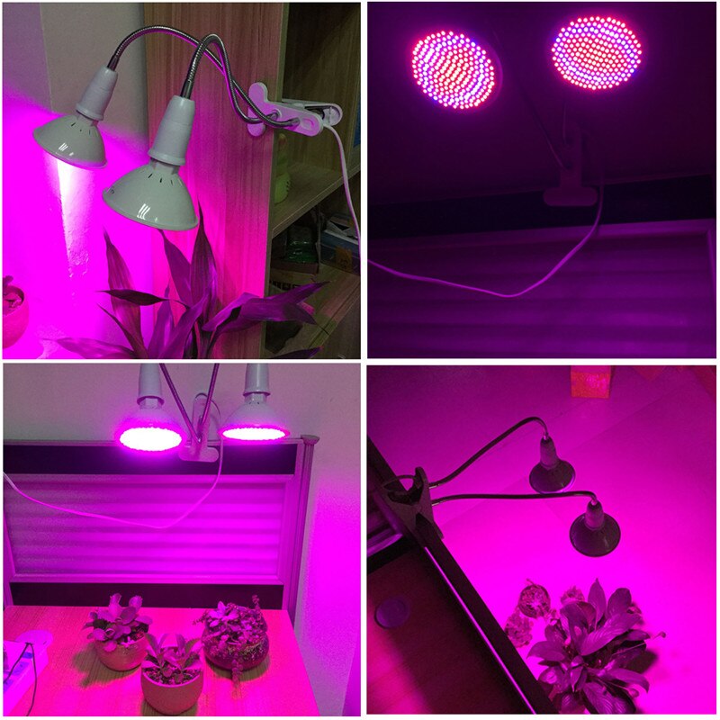 60 80 200 800 led Dual clips LED Plant Licht Groeien Bloem Groeiende Lamp houder Clips Voor Indoor kamer Zaaien hydrocultuur Kas
