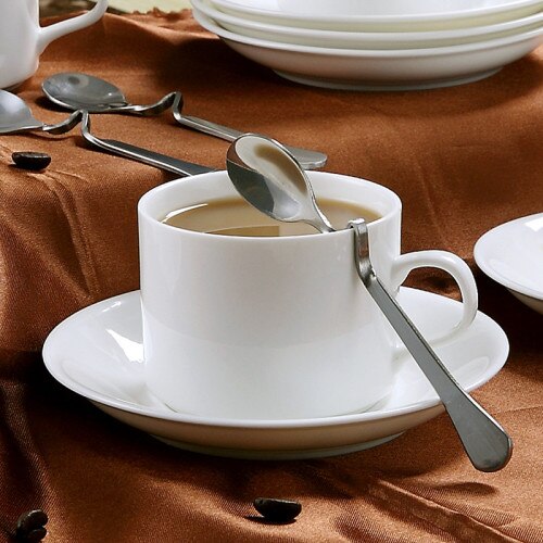 Mini Wit Keramische Kopje Thee Set Met Lepel Cappuccino Herbruikbare Koffie Mok Afternoon Tea Koffie Kopjes Kopjes En Schoteltjes AF50BD: style-6