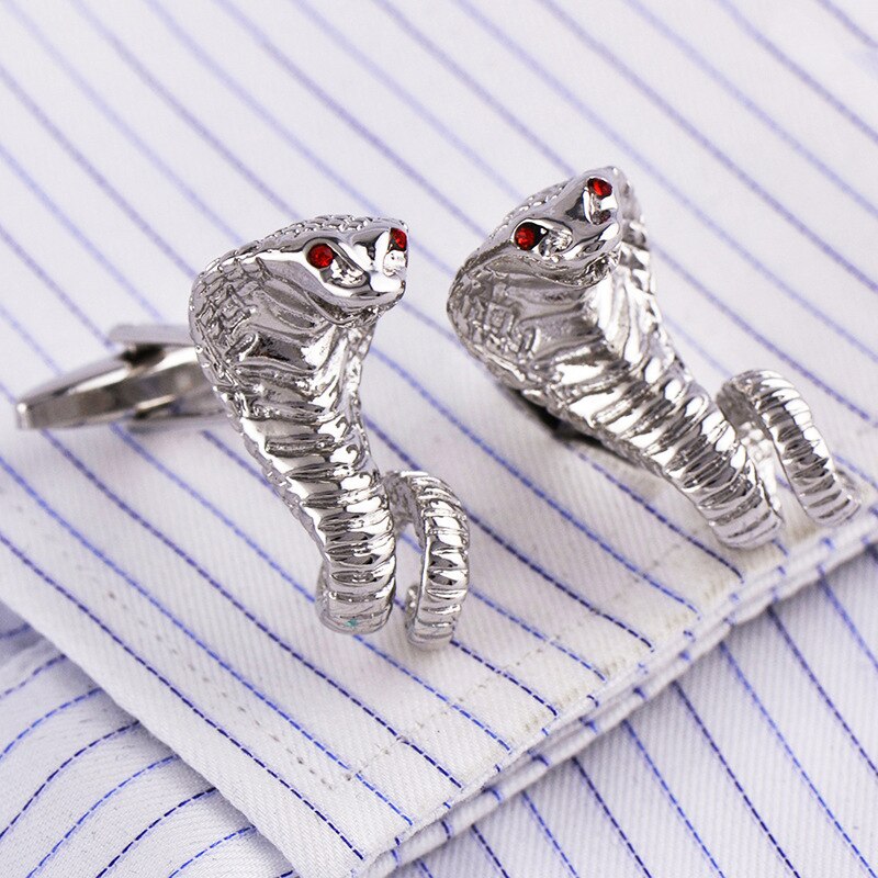 Cobra Cufflinks French Shirt Men's Daily Business Banquet Party Accessories Personality Novelty Animal Buttons Cuff Links