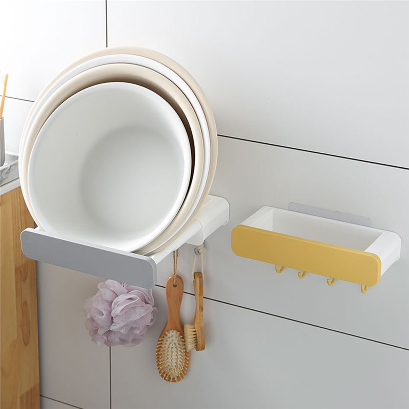 Multifunctional Clothes Hanger Storage Rack Organization Concealed Bathroom And Kitchen Supplies Telescopic Washbasin Rack
