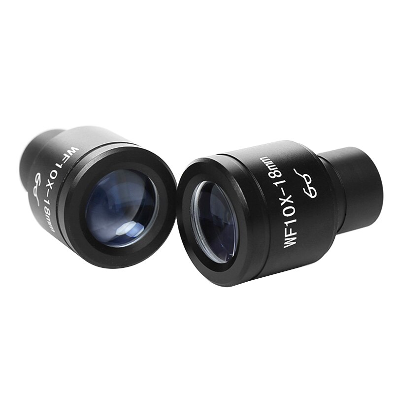 Een Stuk WF10x/18 Mm Biologische Microscoop Oculair Met Dradenkruis Schaal Hoge Oog Punten Oculaire Montage Maat 23.2 Mm kaliber