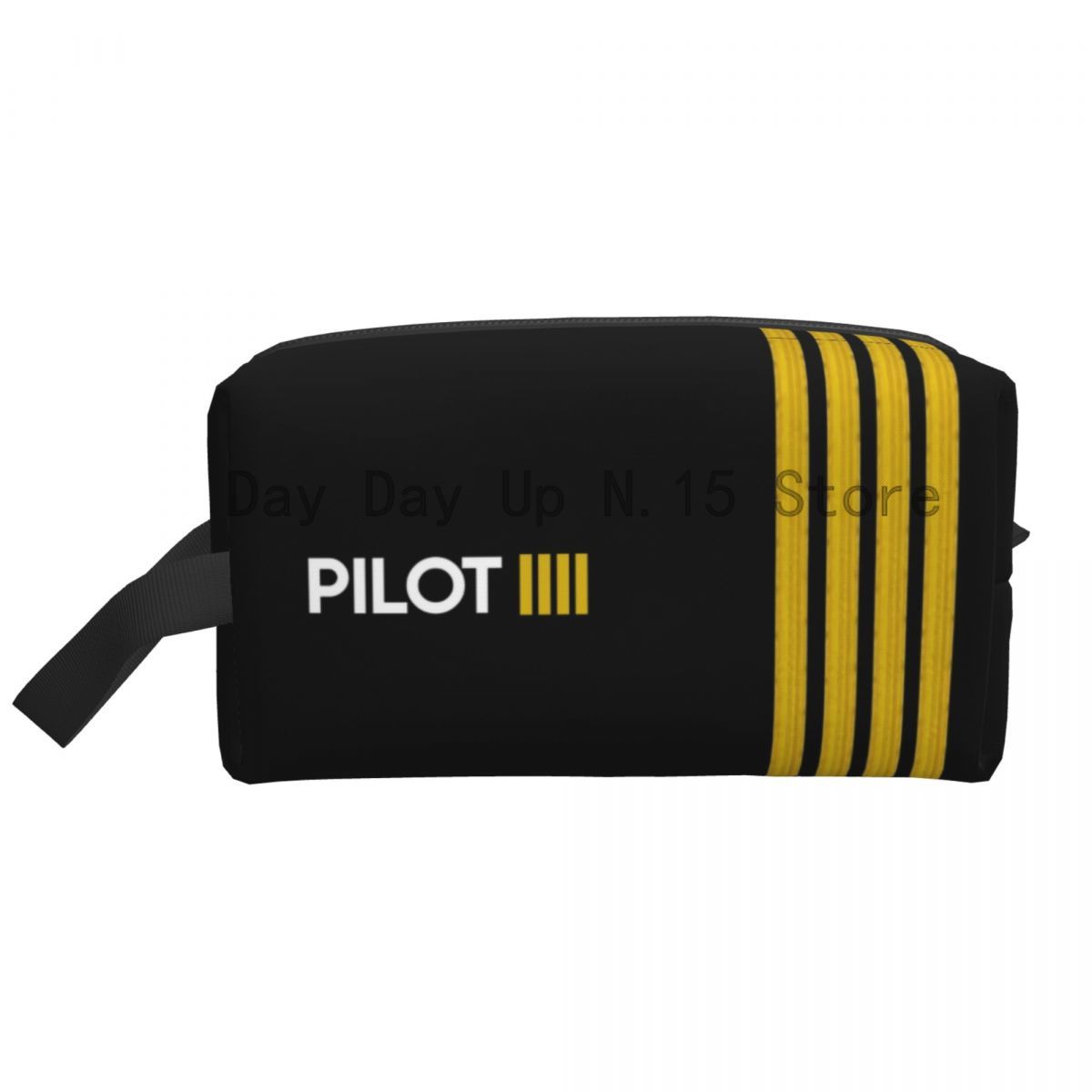 Pilot Captain Stripes Cosmetic Bag Large Capacity Aviation Airplane Aviator Makeup Case Beauty Storage Toiletry Bags