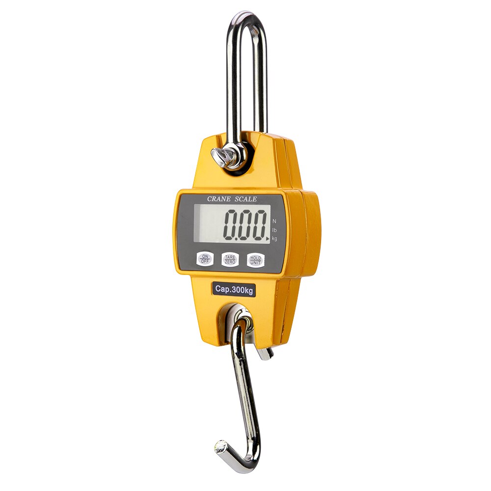 300kg 660 lb Mini Crane Scale Portable Industrial Digital Electronic Stainless Heavy Duty Digital Hanging Scales Tools: yellow