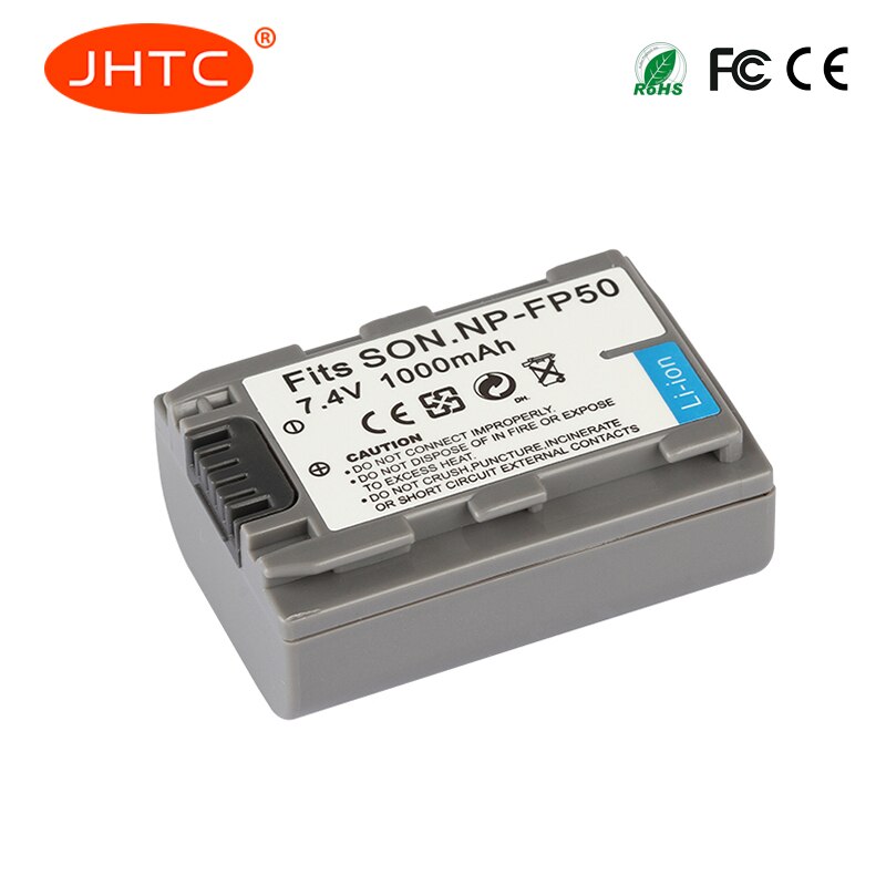 Batterie NP-FP50 NP-FP50 pour Sony DCR-HC30 40 43E 65 85 94E 96 DCR-SR30 NP-FP30 NPFP50 FP60 FP70 FP71, 1000mah