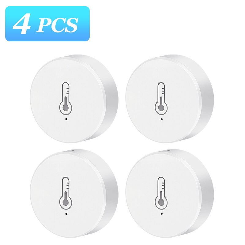 Tuya ZigBee Smart Temperature And Humidity Sensor Battery Powered Smart Home Gadgets With APP Tuya/Smart Life Alexa, Google Home: 4pcs