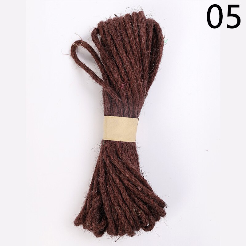 6mm 10meters/roll Burlap Rope Natural Jute Twine Burlap String Linen Rope Wedding Wrapping Cords Thread DIY decoration: 05