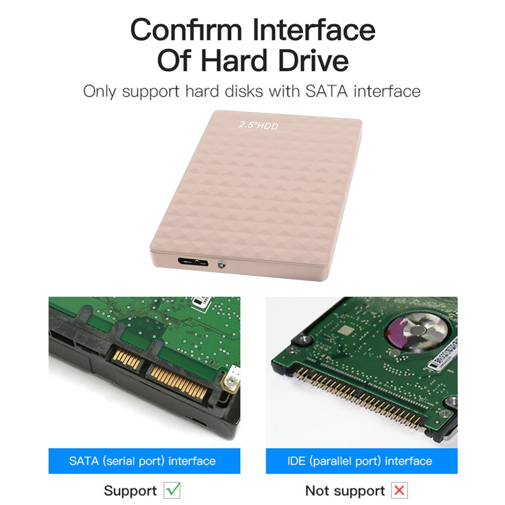 2.5 inch matte laptop pc hdd ssd behuizing 8tb 6 gbps usb 3.0 micro b externe behuizing ondersteuning swap compatibel met windows 98