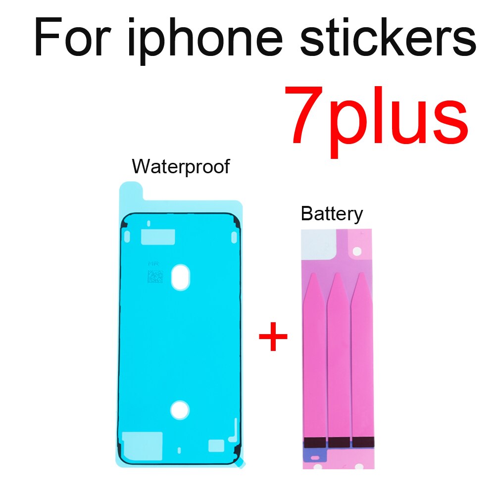 Ett set batteri + vattentätt + utstrålande klistermärken för iphone 6s 7 8 4.7 "& 6s 7 8 plus 5.5 " limreservdelar: 7 plus 2 st ett set