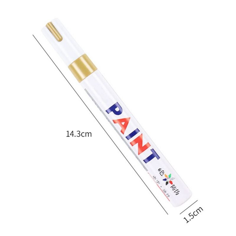 Blanc imperméable en caoutchouc Permanent peinture marqueur stylo voiture pneu bande de roulement environnement pneu peinture directe: Or
