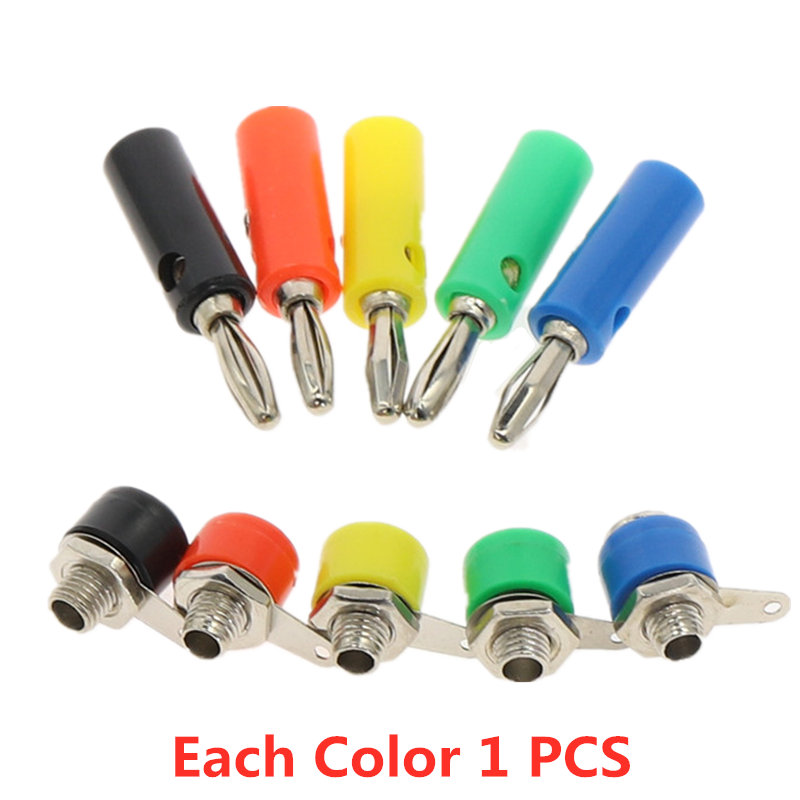 Macho hembra J072 4mm conector Banana macho hembra para insertar conector Pin Banana modelo DIY: Azul cielo