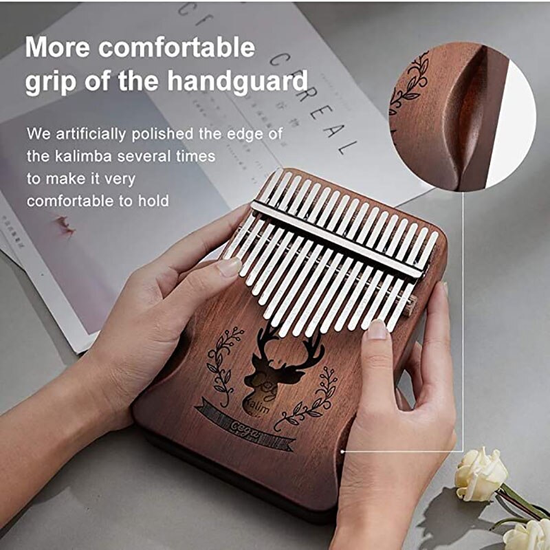Cega 21 Key Kalimba 17 Key Thumb Piano Mahogany Wooden mbira musical instrumentos musicales 30 key instruments calimba machine