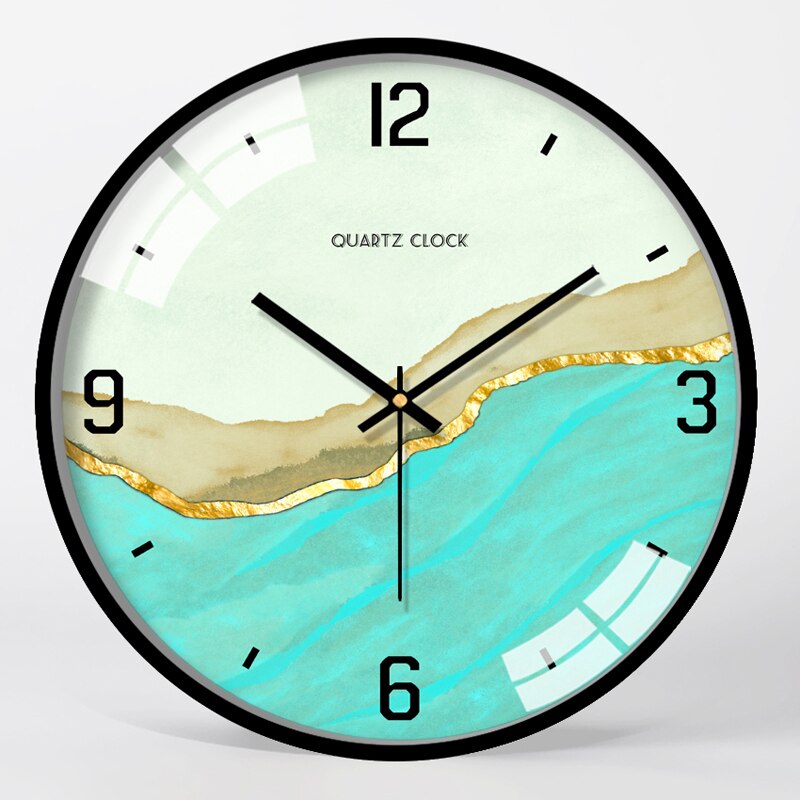 Luxus Wanduhr Metall Küche Wohnzimmer Große Moderne Uhr Heimat Zauberstab Heimat Dekor Duvar Saati Stille Kreative Uhren b50: Stil 6 / 10 Zoll