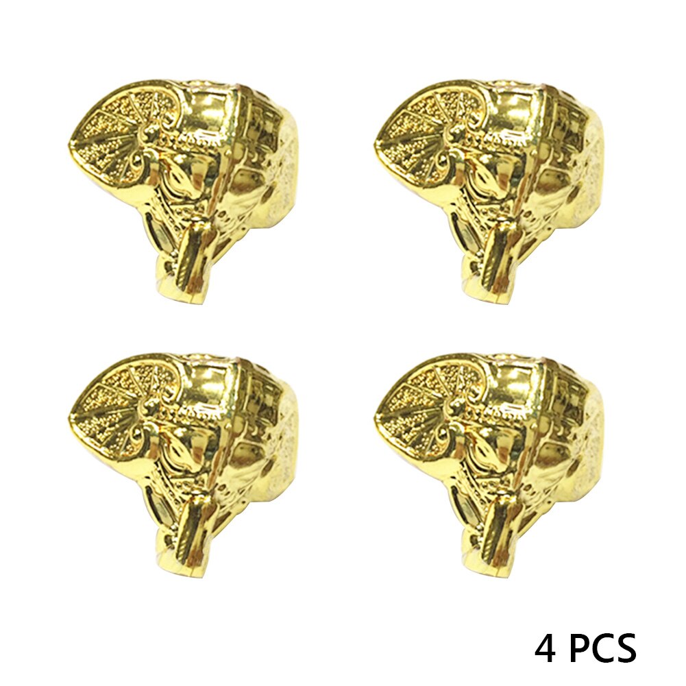 4PCS Antique Jewelry Wood Box Feet Leg Corner Protector Triangle Rattan Carved Decorative Bracket For Furniture Hardware: Gold HJ03