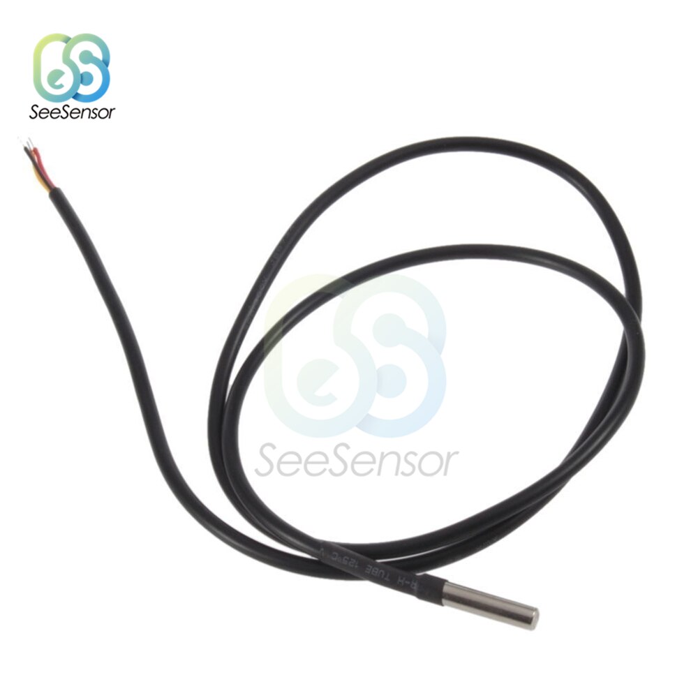 100cm DS1820 Stainless Steel Waterproof DS18b20 Temperature Probe Digital Temperature Sensor For Arduino