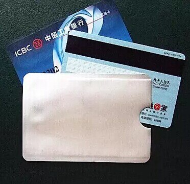 100 pcs/lot Anti Scan RFID Blocking Sleeve for Credit Card Secure Identity ATM Debit Contactless IC ID Card Protector Blocker